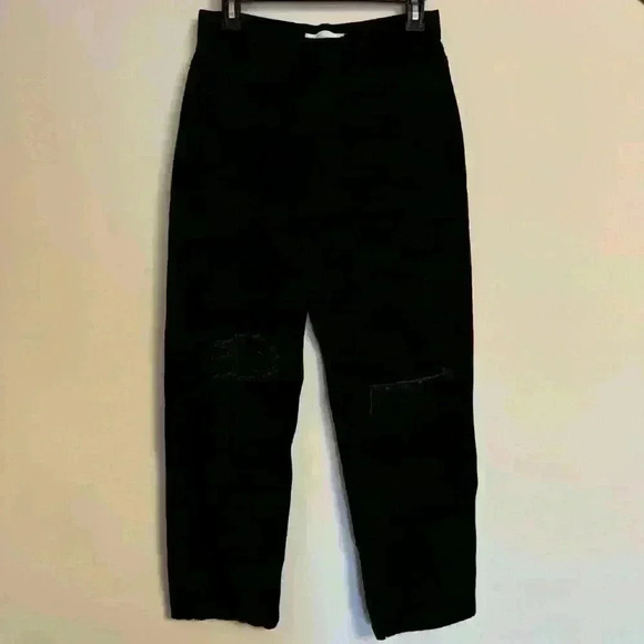 Oak + Fort Black Straight Leg  Ripped Jeans - 26 - Picture 10 of 12